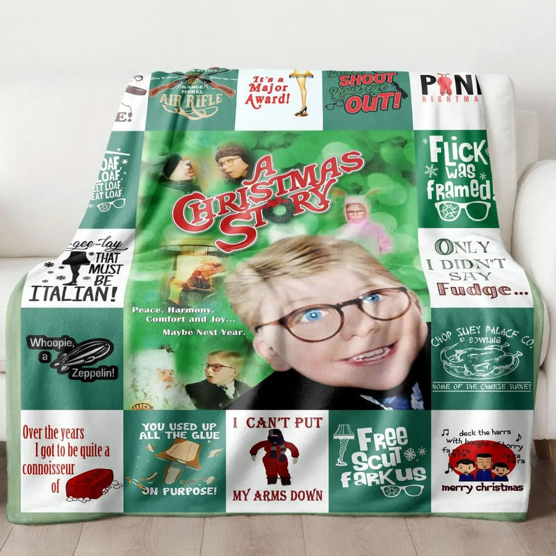 Christmas Story Themed Throw Blanket
