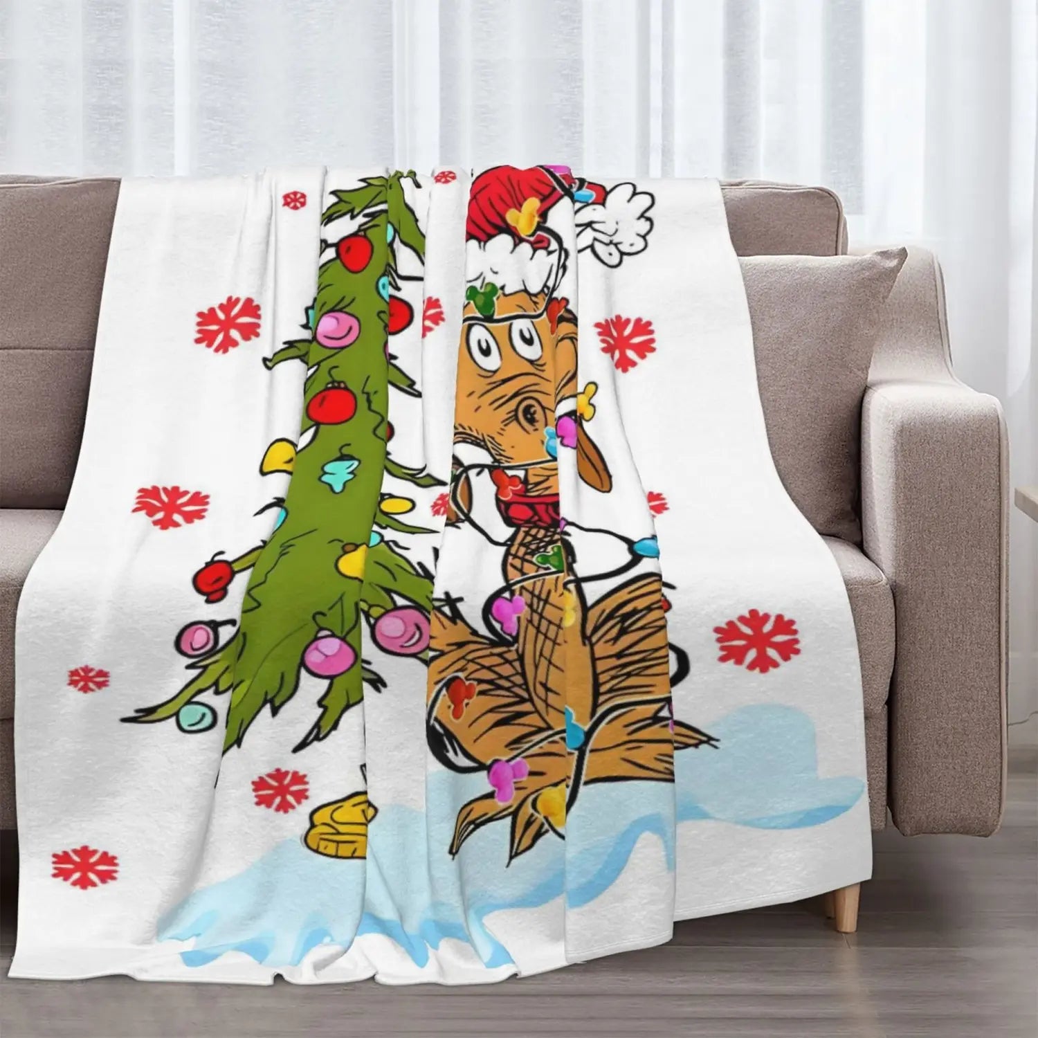 Christmas Cartoon Movie Flannel Blanket