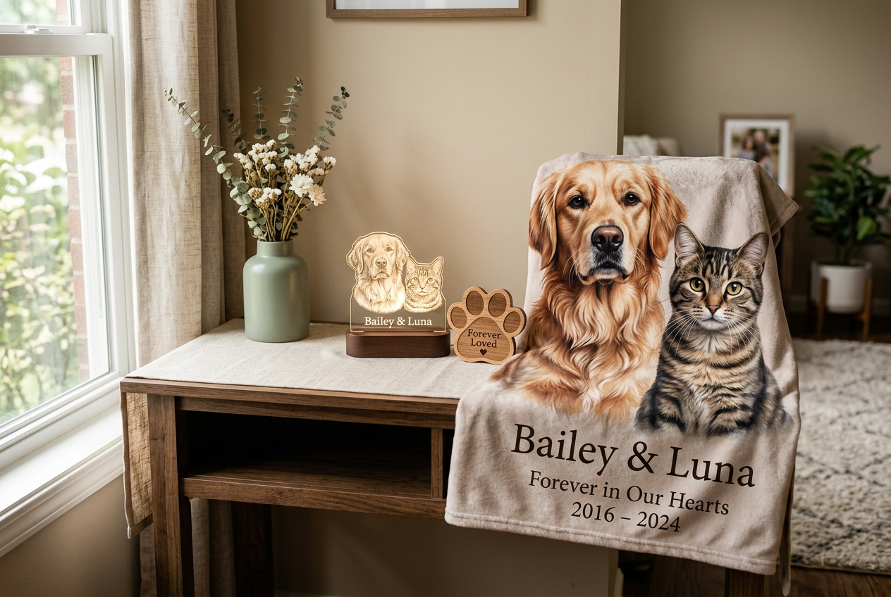 Gift-ready personalized keepsake on a warm tabletop