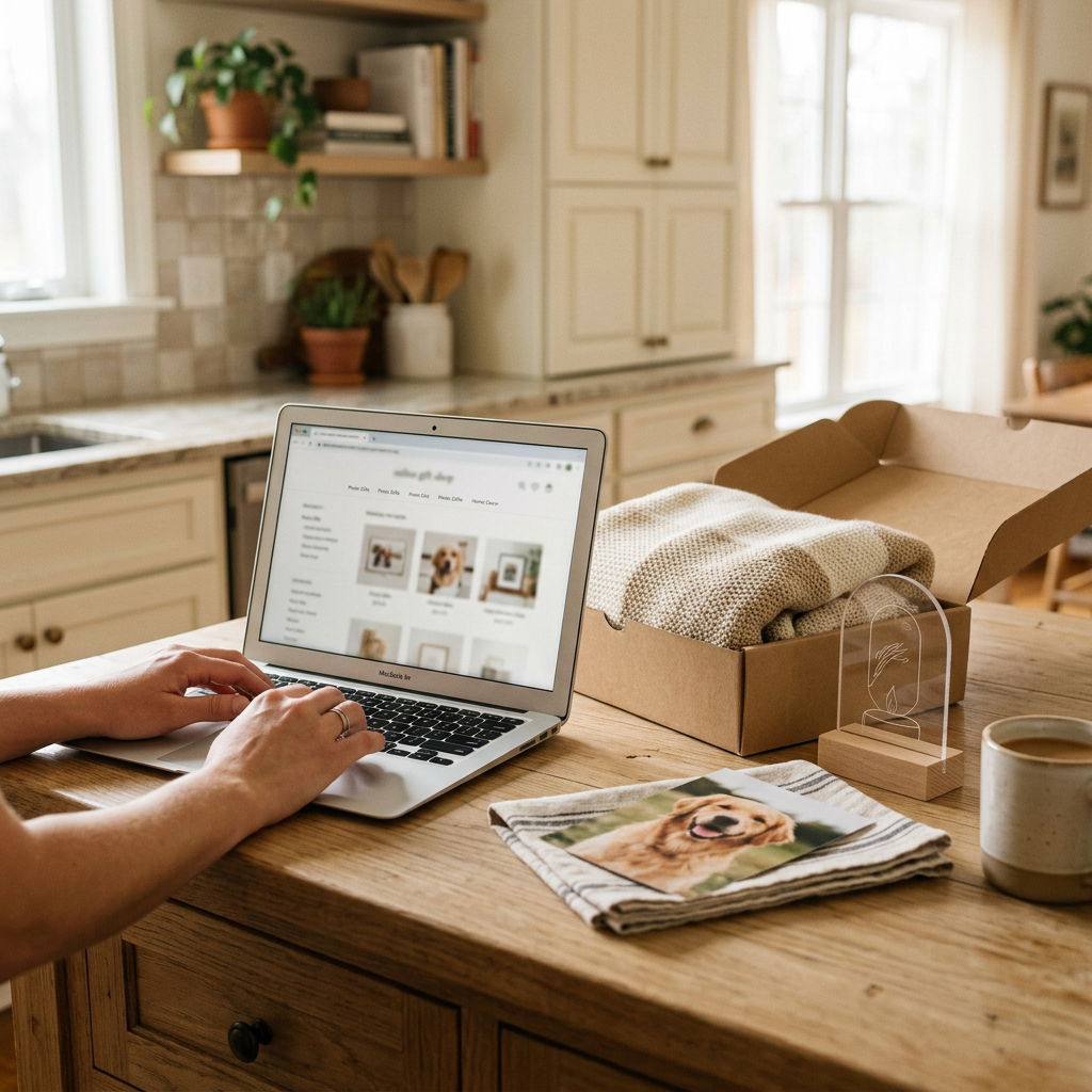Choosing a personalized gift at home